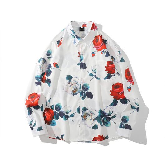 Playera Retro Rose de Manga Larga para Parejas - Image 19