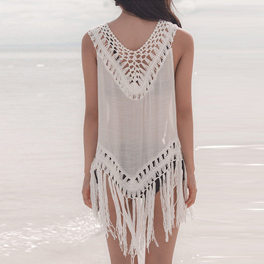 Pareo Playero con Borlas - Cubre Traje de Baño Versátil para Playa y Piscina - Image 4