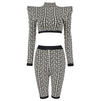 Conjunto Otoñal Slim Fit con Blusa y Shorts Elásticos - Image 15