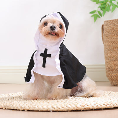 Disfraz de Monja Halloween para Mascotas - Capa Negra - Image 12