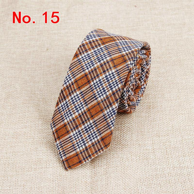 Corbata de Algodón a Cuadros para Hombre - Image 14