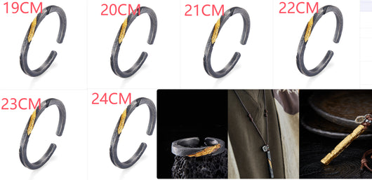Pulsera Plata Pura para Hombre Personalizada Estilo Retro con Baño de Oro 24K - Image 9