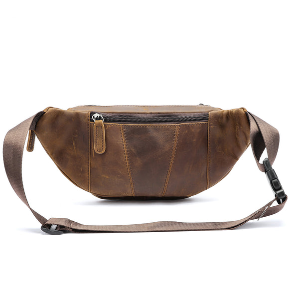 Bolsa de Cintura Retro en Cuero para Hombre