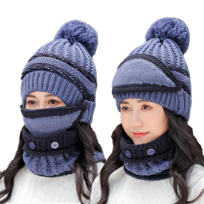 Conjunto de Gorro y Bufanda Tejido en Algodón Cálido - Image 5