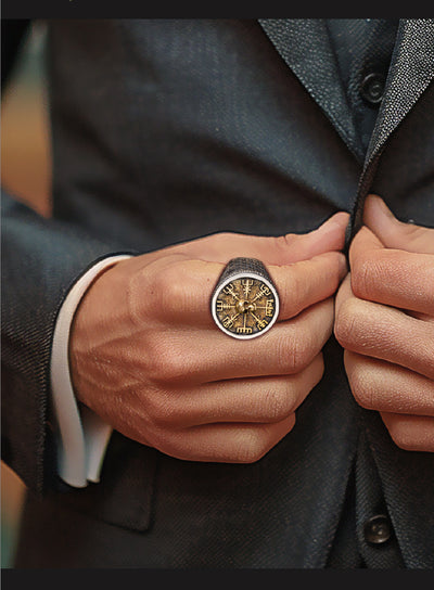 Anillo de Plata Ajustable para Hombre con Grabado Personalizado - Image 7