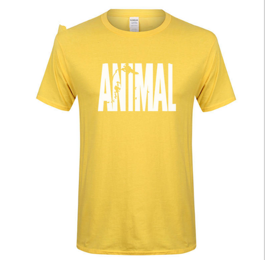 Camiseta de Algodón Puro para Hombre - Estampado Animal Alphabet, Diseño Casual de Verano - Image 2