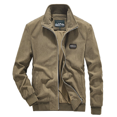 Chaqueta Casual Hombre Cuello Alto Pana Primavera Otoño Estilo Coreano - Image 7