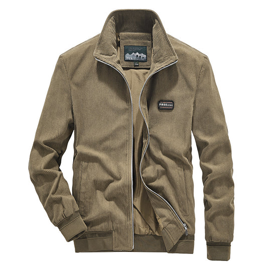 Chaqueta Casual Hombre Cuello Alto Pana Primavera Otoño Estilo Coreano - Image 7