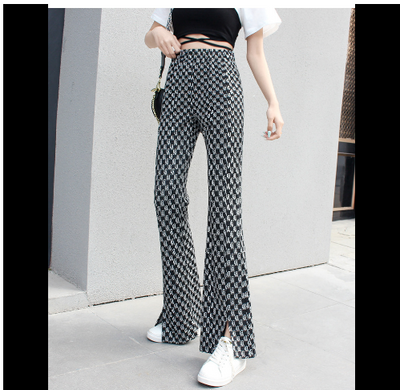 Pantalón Cintura Alta con Letras Estampadas y Aberturas - Image 4