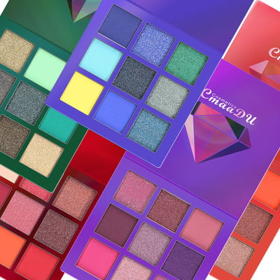 Paleta de 9 Sombras Diamantadas con Brillo Intenso - Image 4