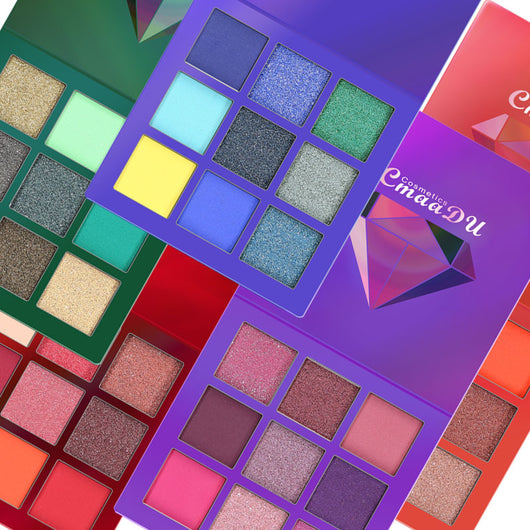 Paleta de 9 Sombras Diamantadas con Brillo Intenso - Image 4