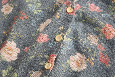 Cardigan Tejido con Estampado y Cuello en V de Manga Larga - Image 10