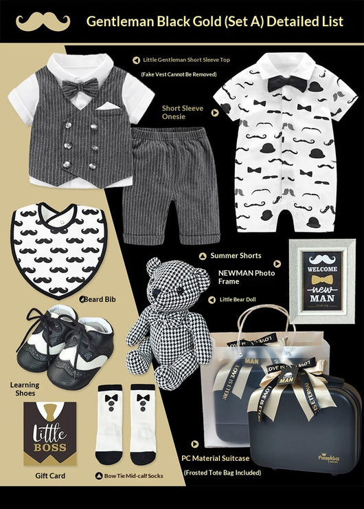 Conjunto Elegante Pequeño Caballero - Caja de Regalo Premium Negro y Oro - Image 17