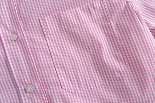 Camisa Suelta de Algodón a Rayas con Manga Larga para Mujer - Image 15