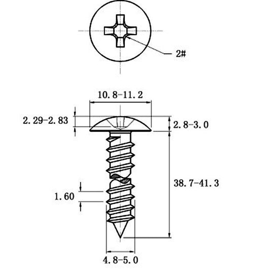 Tornillo Autorroscante de Acero Inoxidable Cabeza Ancha Tipo Champiñón - Image 41