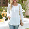 Blusa Larga de Manga Larga Cintura Alta para Otoño