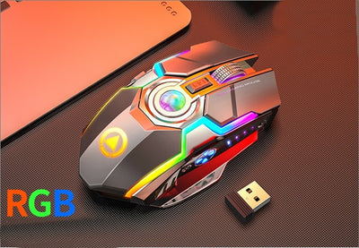 Ratón Gaming RGB Inalámbrico Recargable con Botón Silencioso - Image 6