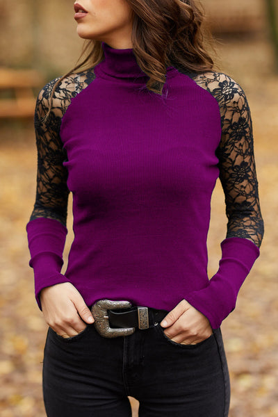 Blusa de Manga Larga con Detalles de Encaje - Image 7