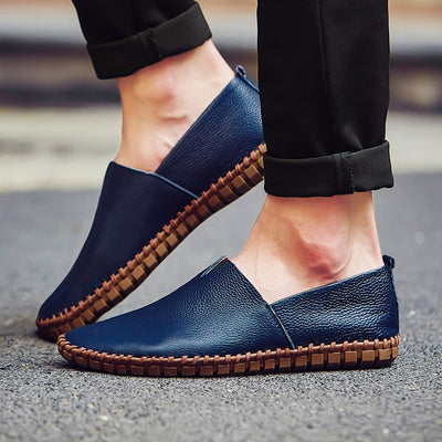 Zapatos de Cuero para Conducir - Mocasines Cómodos Hombre Talla Grande