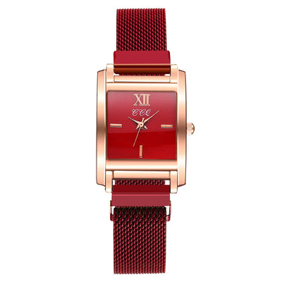 Reloj de Cuarzo Elegante Oro Rosa con Esfera Cuadrada Versátil - Image 12