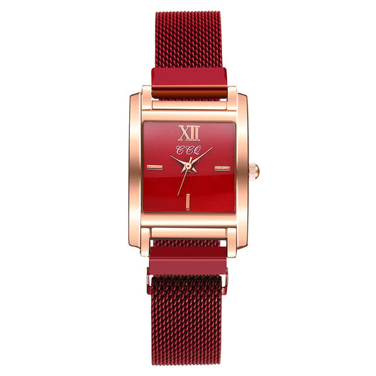 Reloj de Cuarzo Elegante Oro Rosa con Esfera Cuadrada Versátil - Image 12