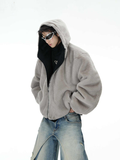 Suéter Hoodie Reversible de Algodón para Parejas - Abrigo de Montaña