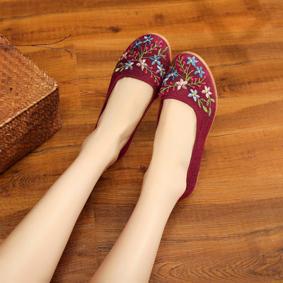 Zapatos de Baile Cómodos para Mujer Adulta con Suela Blanda y Bordado - Image 8