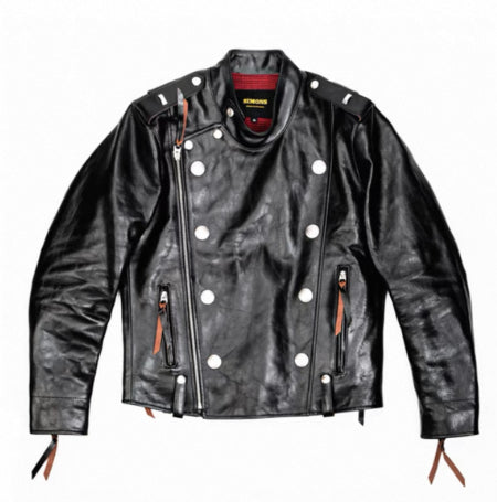 Chaqueta de Cuero Biker con Cuello Solapa Primavera-Otoño - Image 12