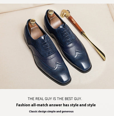 Zapatos Oxford Británicos de Cuero para Hombre - Punta Afilada - Image 18