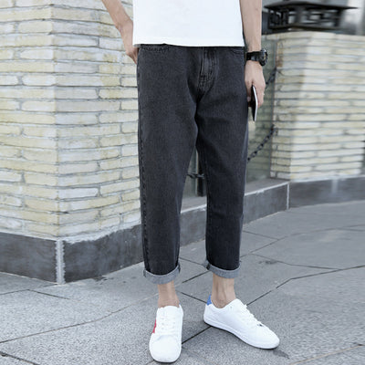 Jeans Harem Sueltos Rectos de Marca Premium para Hombre - Primavera Otoño - Image 3