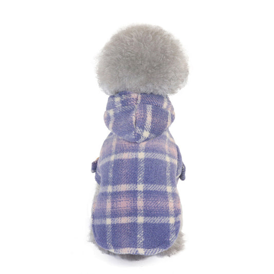 Abrigo Cuadriculado de Lana para Perros - Diseño Elegante para Otoño e Invierno - Image 2