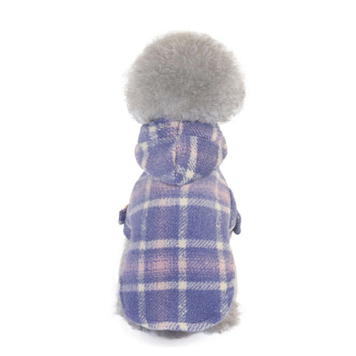 Abrigo Cuadriculado de Lana para Perros - Diseño Elegante para Otoño e Invierno - Image 2
