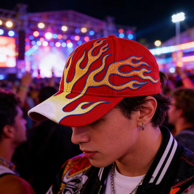 Gorra de Béisbol Hip-hop con Diseño de Llamas Personalizadas - Image 11