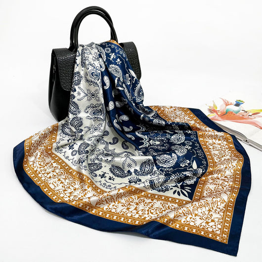 Pañuelo de Seda 90cm Primavera Otoño - Cuadrado Elegante - Image 19