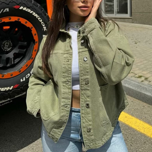 Chamarra de Mezclilla Street Fashion para Mujer