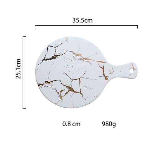 Bandeja de Cerámica Irregular Mármol y Oro - Lujo Minimalista - Image 33