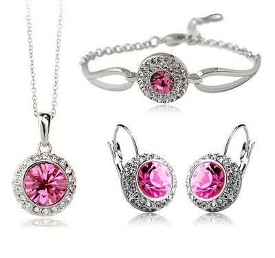 Conjunto de Joyería Fina: Collar y Aretes