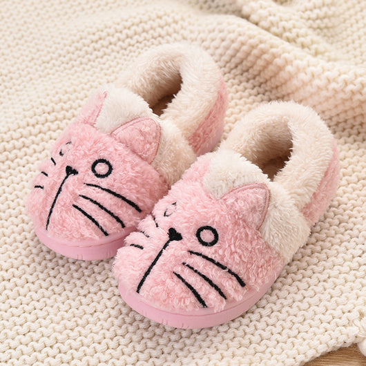 Pantuflas Cálidas para Niñas con Diseño Gato Cartoon de Algodón - Image 8