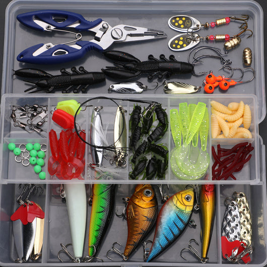 Kit Completo de Pesca 142 Piezas con Alicates y Señuelos Brillantes - Image 10