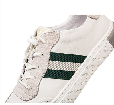 Zapatos de Cuero Blanco para Hombre - Casual y Versátil - Image 12