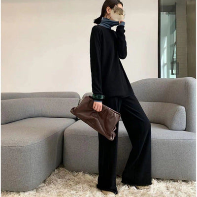 Conjunto de Punto: Suéter Tejido y Pantalón Ancho - Image 2
