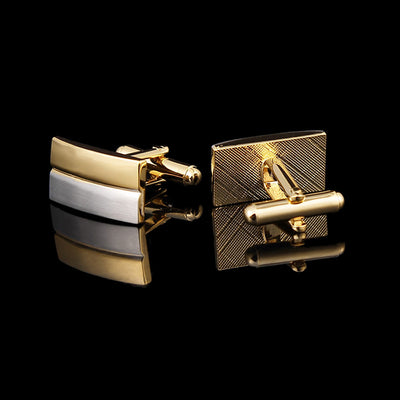 Gemelos Bicolor para Camisa Francesa - Acero Inoxidable Premium