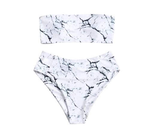 Bikini de Mármol Envolvente Sexy con Diseño Dividido