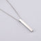3D Engraved Bar Necklace Plateado 1side