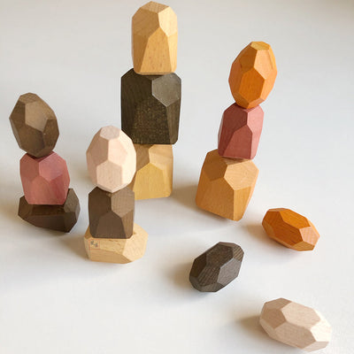 Jenga de Piedras Coloreadas para Niños y Niñas