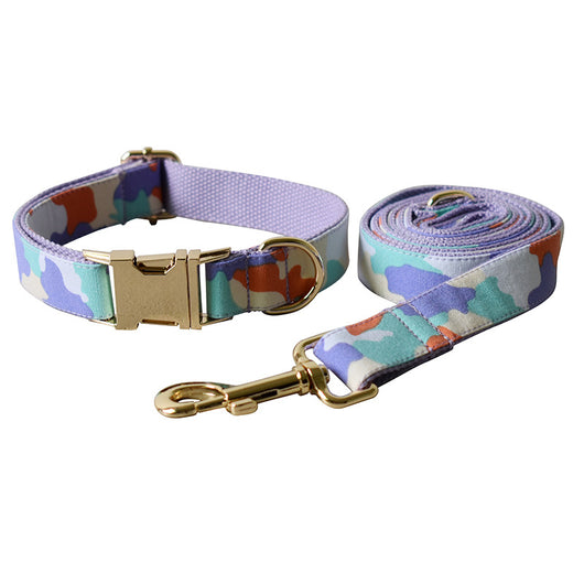 Collar Arnés para Perro con Diseño Camuflaje Púrpura y Hebilla Metálica - Image 5