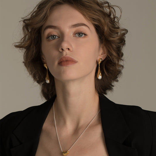 Aretes de Perla Elegantes y Minimalistas para Mujer