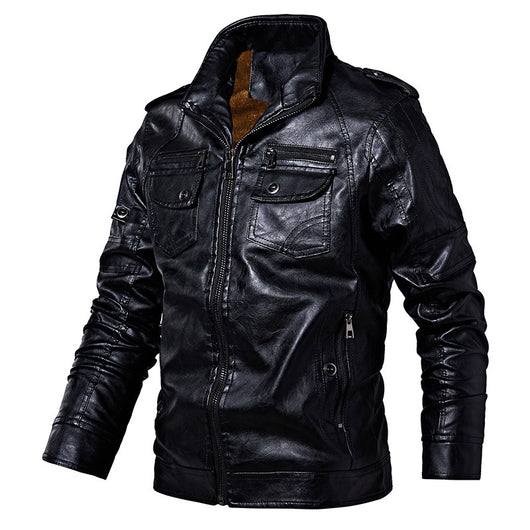 Chaqueta de Motociclista Casual de Invierno con Forro Polar para Hombre - Image 20