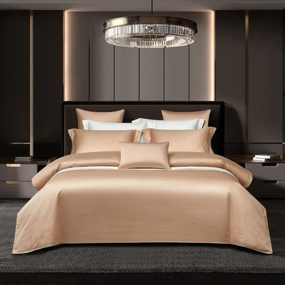 Juego de Cama Algodón Puro Jacquard Europeo 4 Piezas Lujo - Image 8