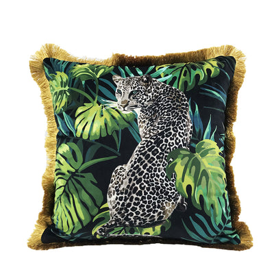 Almohada Decorativa Retro Verde y Dorado - Image 3